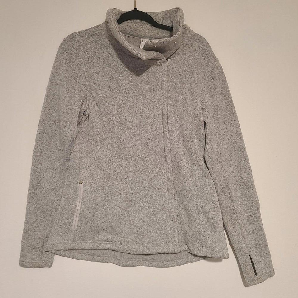 Old Navy Active Funnel Neck Sweater Jacket Gray Thumbholes Women's Size M Medium